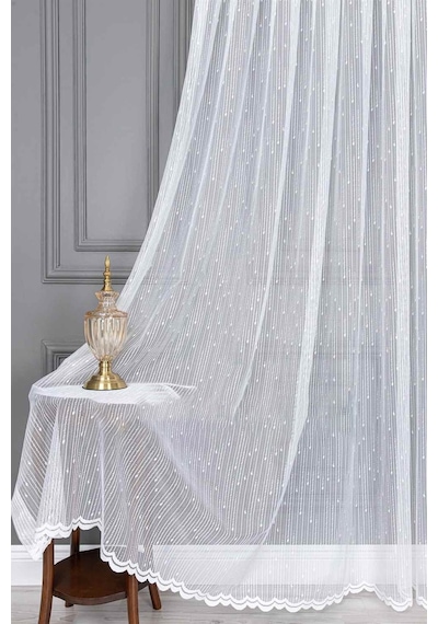 Evdepo Home Kullanıma Hazır Örme Tül Perde (540740972)