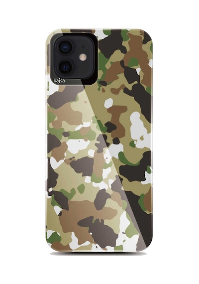 Kajsa Apple Uyumlu iPhone 12 Kılıf Asker Desenli Kajsa Camo Kapak ZORE-216570