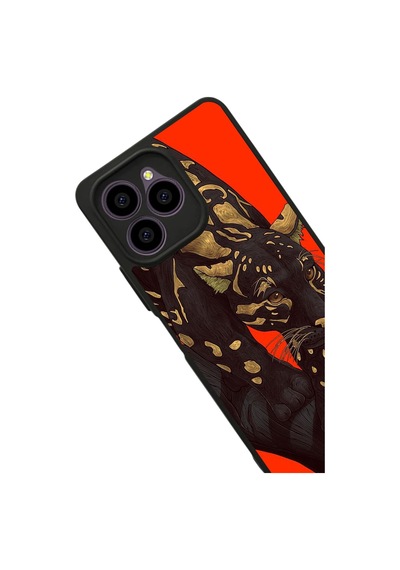 Tr Omix X6 İle Uyumlu Siyah Silikon Kılıf, Pastel Leopar Deseni, Yumuşak Ve Dayanıklı Koruma