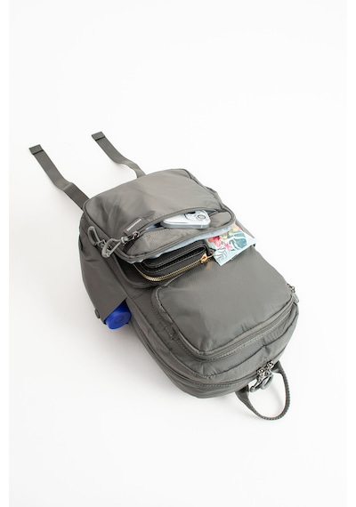 Özer-6032 Sanmorris Unisex Suya Dayanıklı Paraşüt Kumaş 5 Bölmeli Laptop Bölmeli Seyahat Ve Okul Çantası Gri - Koyu Gri