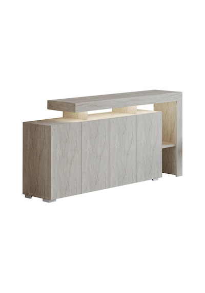 İnarch Dizayn Beliz Led Işıklı Modern Konsol 170 Cm, 4 Kapaklı Ve İç Raflı Depolama, Tasarım Traverten İnarch Dizayn Beliz Led Işıklı Modern Konsol 170 Cm, 4 Kapaklı Ve İç Raflı Depolama, Tasarım Traverten
