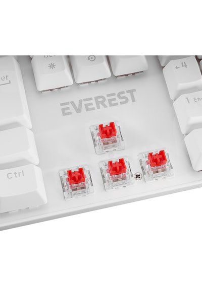 Everest Kb-mk1 Lumos Red Switch Rgb Beyaz Kablolu Aming Klavye