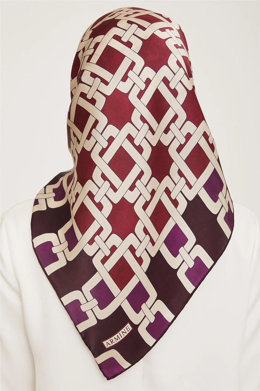 Armine Twill İpek Eşarp 23ka9007 33 54 Bordo