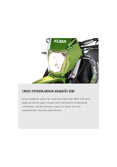 Kuba Race125 Cross Motosiklet Yeşil