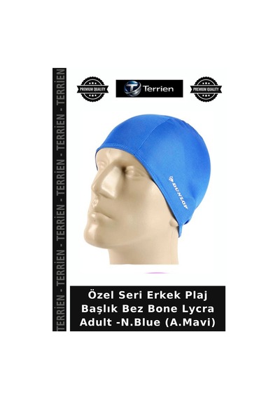 Özel Seri Erkek Plaj Başlık Bez Bone Lycra Adult -n.blue A.mavi Açık Mavi