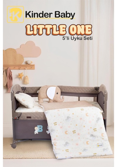 Kinder Baby Little One 5'li Oyun Parkı Uyku Seti Bej