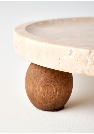 Bella Maison Ephesus Traverten Sunum Standı Naturel 25 Cm Naturel