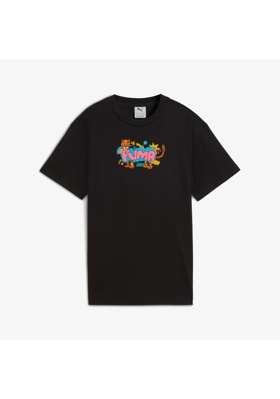 Puma Graphic Leopard Çocuk Siyah T-shirt 632225 SIYAH