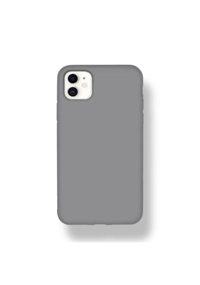 Apple Uyumlu iPhone 11 Kılıf Yumuşak Silikon İçi Kadife Lansman Kapak . Gri