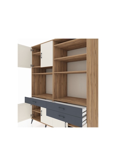 Kronos Gardrop 10 Raflı 3 Çekmeceli 8 Kapaklı 176x59x221 Çam-aytaşı/antrasit Aytaşı/antrasit Kronos Gardrop 10 Raflı 3 Çekmeceli 8 Kapaklı 176x59x221 Çam-aytaşı/antrasit Aytaşı/antrasit