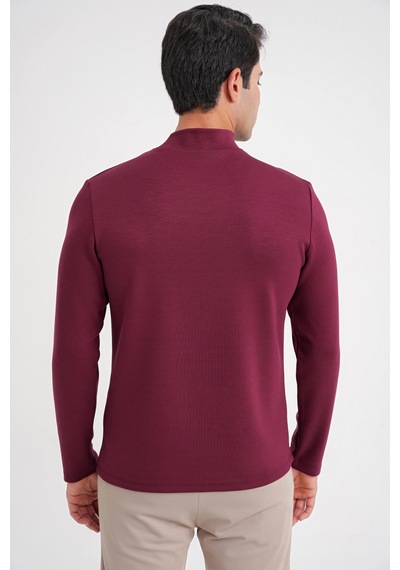 Efor Ts 894 T-shırt Slim Bordo Casual Bordo