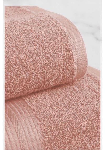 2 Parça Battal Lüks Premium Banyo Spa Havlu Takımı 90x170 Cm Somon Somon