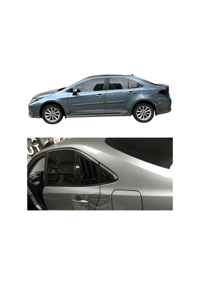 Toyota Corolla 2018 Sonrası E210 Uyumlu Kelebek Cam Izgarası Kelebek Cam Vizörü İthal Havalandırma Sağ Sol Takım Parlak Siyah 1.sınıf 00 Şüscaroto Aksesuar