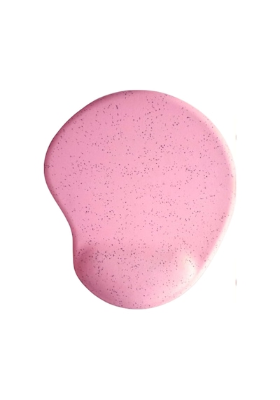Oval Bilek Destekli Kum Desen Tip Kaymaz Taban Optik Bilgisayar Notebook Mouse Pad Maus Pad 17,5x21,5cm Pembe