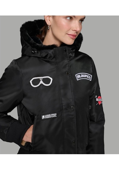 Karl Lagerfeld Kadın Mont Lwomp839-blk Siyah