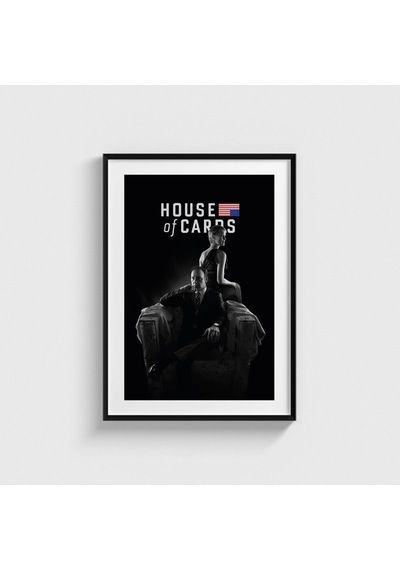 House Of Cards Dizi Posteri Tablo Çerçeveli Poster Duvar Dekorasyonu Siyah Çerçeveli Tablo Siyah Çerçeveli Tablo Dn11d538sıyah