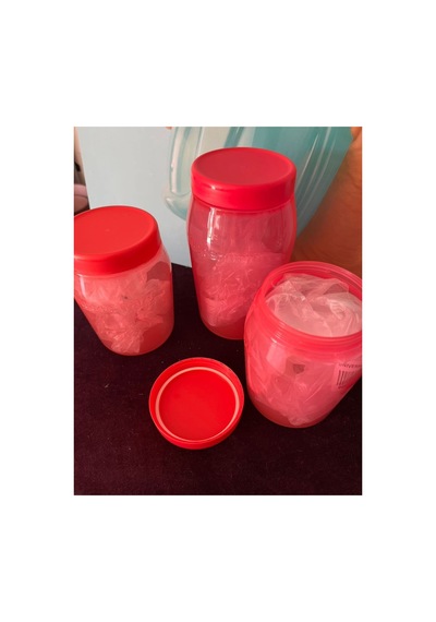 Kavanoz 825 Ml Ve 2 Adet 550 Ml. Kırmızı