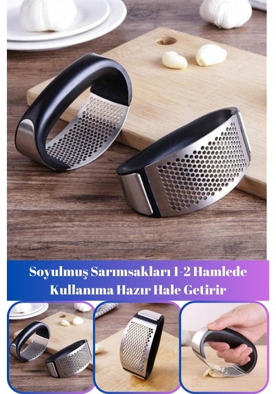 Paslanmaz Çelik Sarımsak Ezeceği Pratik Sarımsak Ezici Rendesi Çelik Diğer