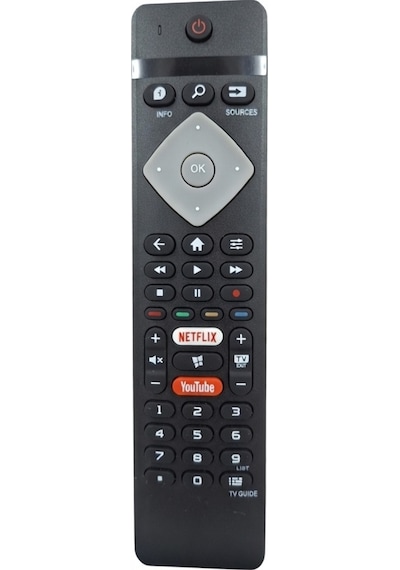 Phılıps Smart Tv Kumandası Netflix Youtube Kısa Yol Tuşlu 43pus6504 6500 Serisi Uyumlu