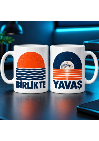 Ventra Birlikte Yavaş 2'li Porselen Kupa Seti - Model 705 Ventra