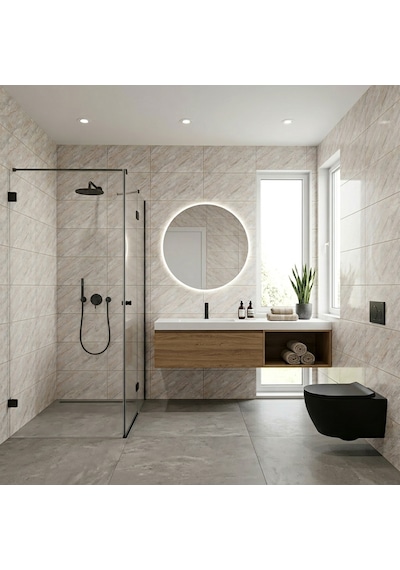 60x60 Cm Kendinden Yapışkanlı Duvar,banyo,tezgah Arası Bej Mermer-12 Adet 1103-60-12