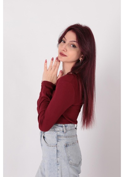 Busem S0015897 Kadın Bluz Bordo