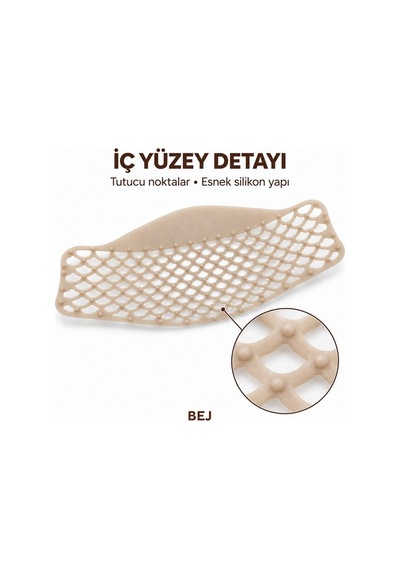 Lady Bone %100 Silikon Kaymaz Tesettür Bonesi Bej Çok Renkli