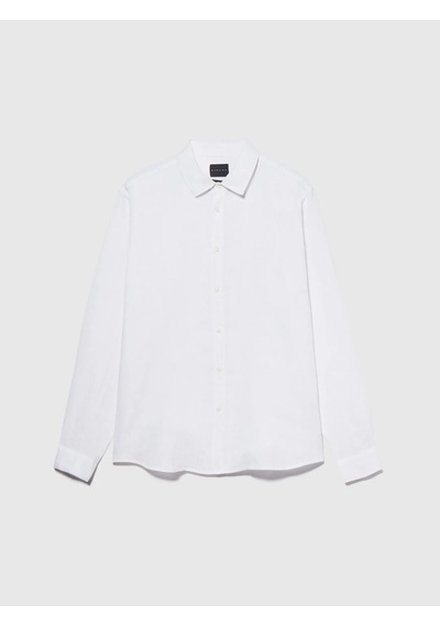 Sisley %100 Keten Regular Fit Gömlek Erkek Beyaz Gömlek - 325p5bkusq029