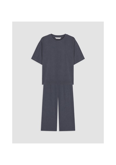 Lcw Dream Antrasit Bisiklet Yaka Kadın Pijama Takımı