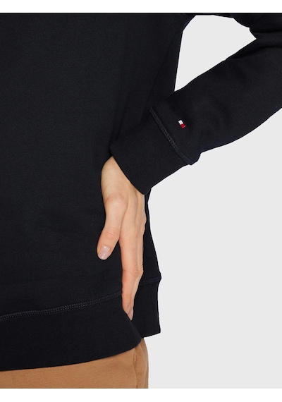 Tommy Hilfiger Byan Kapşonlu Sweatshirt Cepsiz Siyah