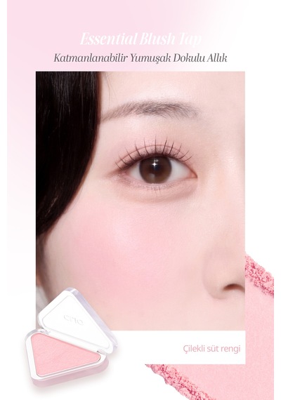 Clio Katmanlanabilir Yumuşak Dokulu Yarı Mat Bitiş Sunan Allık Essential Blush Tap M102 Chiffon Pink