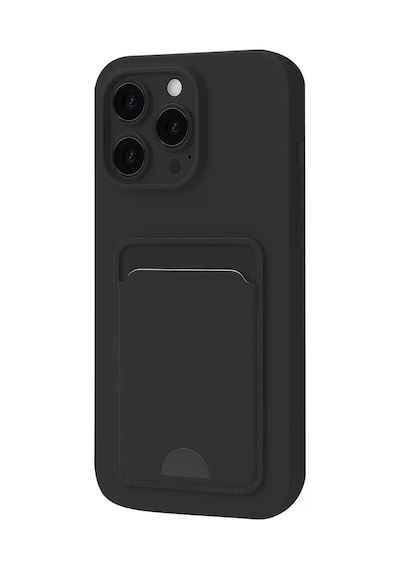 Newface Apple İphone 16 Pro Kılıf Kelvin Kartvizitli Silikon - Siyah