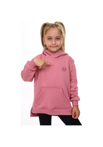 Toontoy Kız Çocuk Oversize Kapüşonlu Cepli Nakış Baskılı Yırtmaçlı Sweatshirt - 3 İplik Şardonlu Gül Kurusu Toontoy Kız Çocuk Oversize Kapüşonlu Cepli Nakış Baskılı Yırtmaçlı Sweatshirt - 3 İplik Şardonlu Gül Kurusu