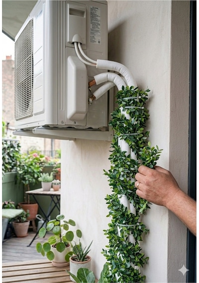 8 Metre Yapay Boru Sarmaşığı Dolgun Yapraklı Çit Balkon Bahçe Dekorasyon Sarmaşık Filiz Çok Renkli