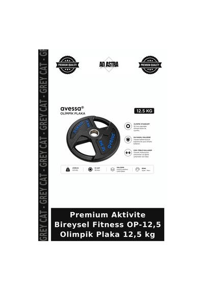 Premium Aktivite Bireysel Fitness Op-12,5 Olimpik Plaka 12,5 Kg