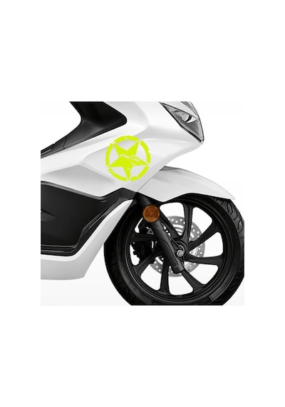 Deeb Army Honda Pcx Yıldız Sticker Etiket Mat Sarı 2 Adet