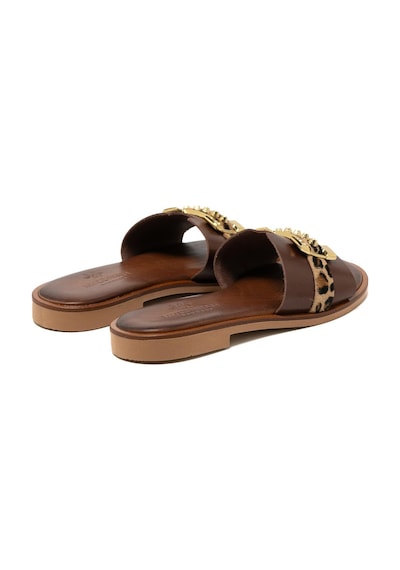 148 Brown Terlik Kadın 21032 Myconian 2025 Greek Sandal Kahverengi