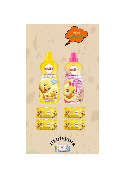 Sıvı Çamaşır Deterjanı 1500 Ml 1 Adet, Bahar Ninni Yumuşatıcı 1500 Ml 1 Adet,ıslak Mendil 56 L