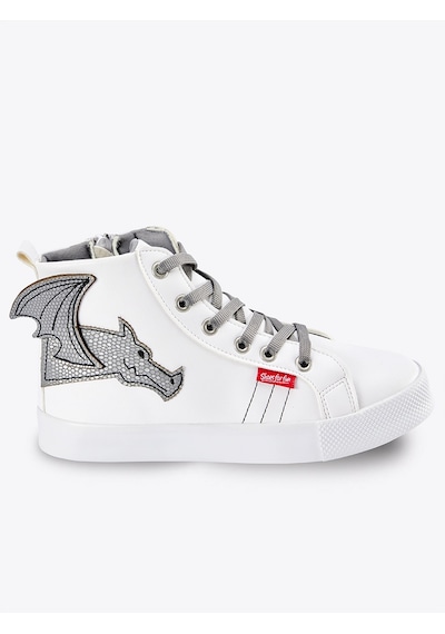 Denokids Ejderha Erkek Çocuk Beyaz Sneakers Spor Ayakkabı