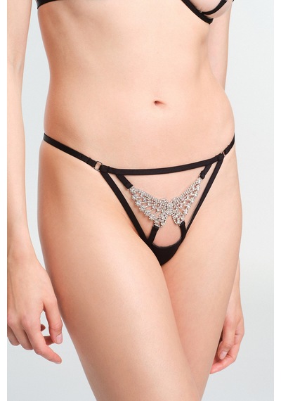 Penti Siyah Sirena String Külot