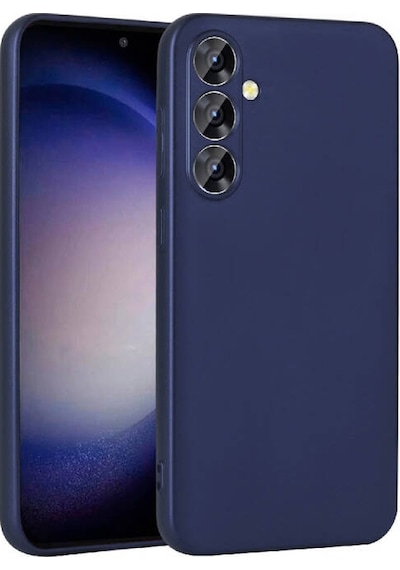 Samsung Galaxy Uyumlu S23 Fe Kılıf Esneyebilen Şık Sofina Silikon Kapak Lacivert