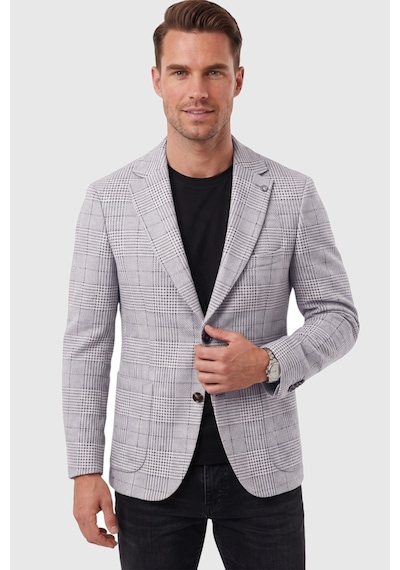 Rizzup Erkek Slim Fit Ekose Mavi Blazer Ceket Astarlı Kışlık Şık Spor Ceket 2702420