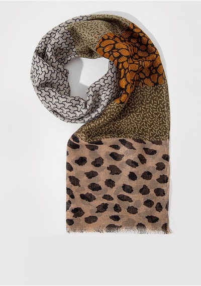 Mavi - Leopar Desenli Şal 1912673-87704 Yeşil