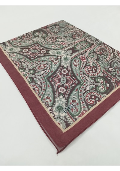 Eyfel Pamuklu Soft Özel Seri Şal Etnik & Çiçekli Desen, Orjinal, Tesettür Giyim, Yeni Koleksiyon Bordo