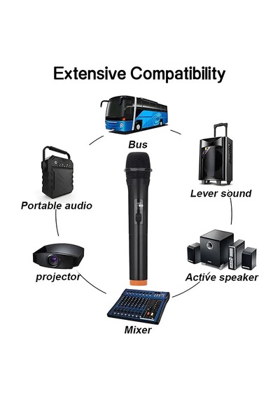 Monozone V-102 VHF Kablosuz Karaoke Mikrofonu