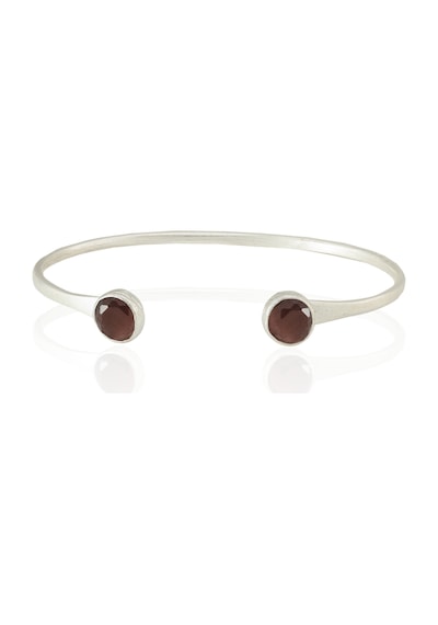 Kadir Jewellery 925 Ayar Gümüş Kaplama El İşçiliği Zirkon Taşlı Kadın Charm Bileklik Kuru Erik