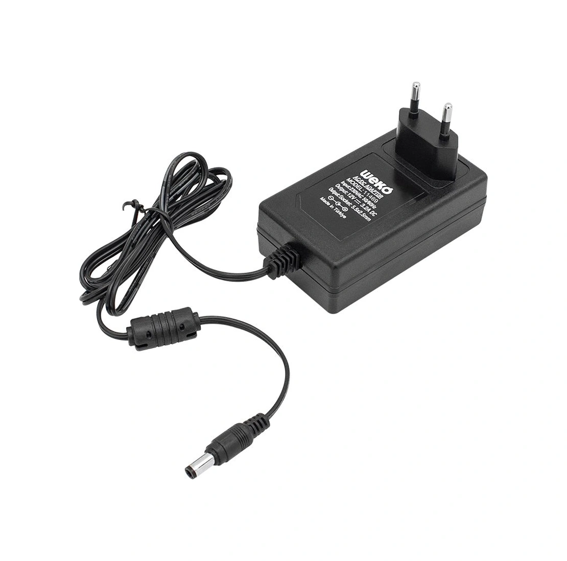 Weko 12 Volt 3.2 Amper 38 Watt Plastik Kasa Priz Tipi Adaptör