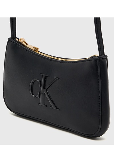 Calvin Klein Lv04f1125gub1 Bold Ck Kadın Omuz Çantası Siyah - Beyaz