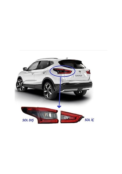 Nissan Qashqai Sol İç Stop 17 21 2017 2018 2019 2020 2021
