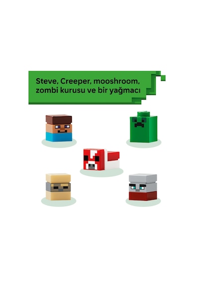 LEGO® Minecraft® Mini Biyomlar 21589 - 12 Yaş ve Üzeri Çocuklar için 5 Mikrofigür İçeren Dekoratif Oyuncak Yapım Seti (797 Parça)